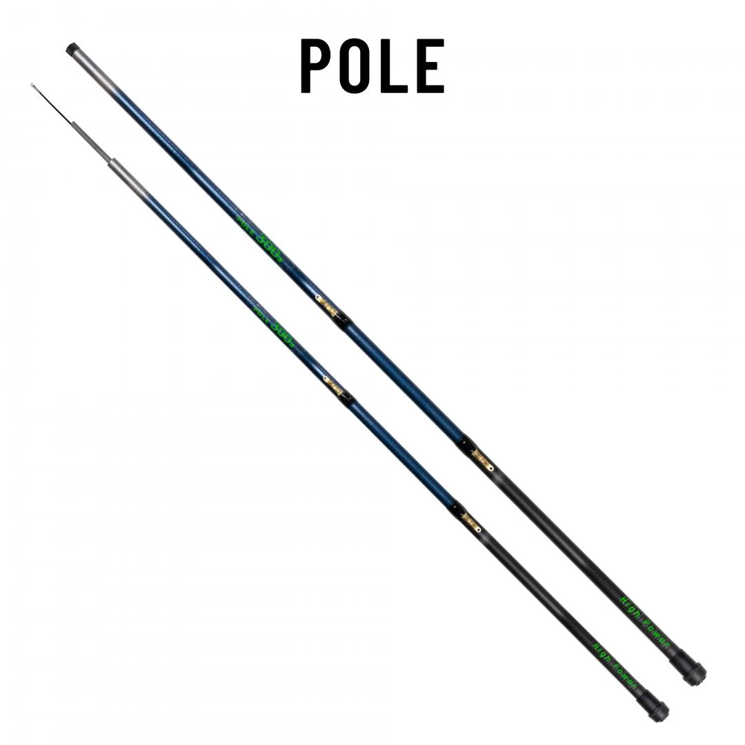 Vara Telescópica Gomo Longo 1m POLE c/ suporte para enrolar a linha.