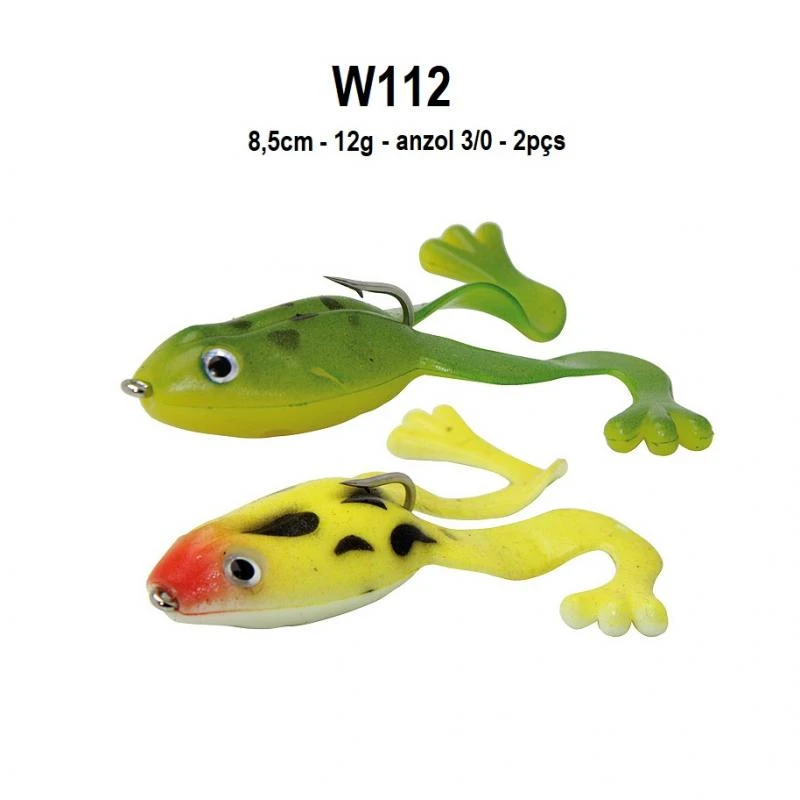 Isca Soft Sapo W112 com 8,5cm - 12g - 2pçs