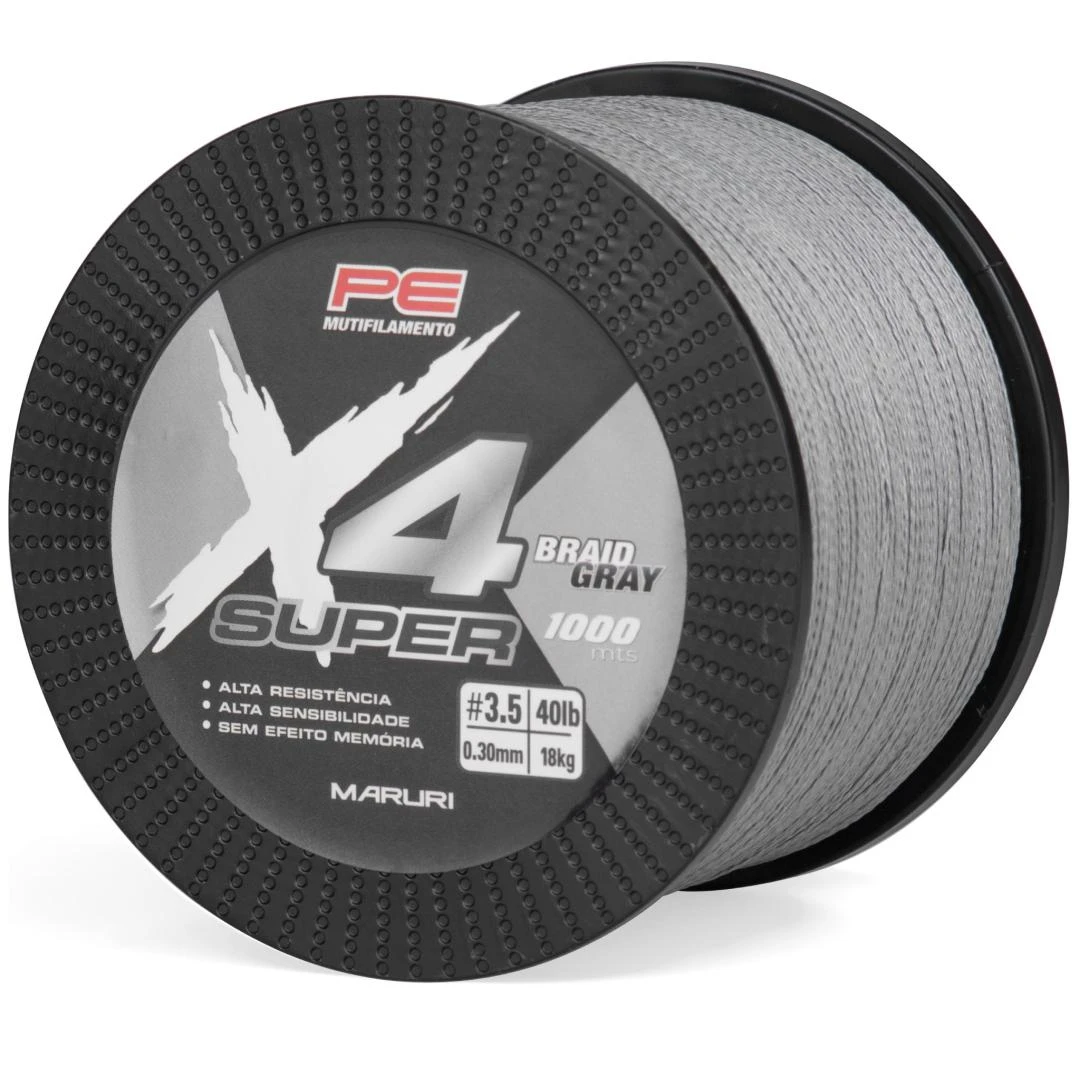 MULT X4 - 1000m GREY - X4 SUPER BRAID GREY - 4X
