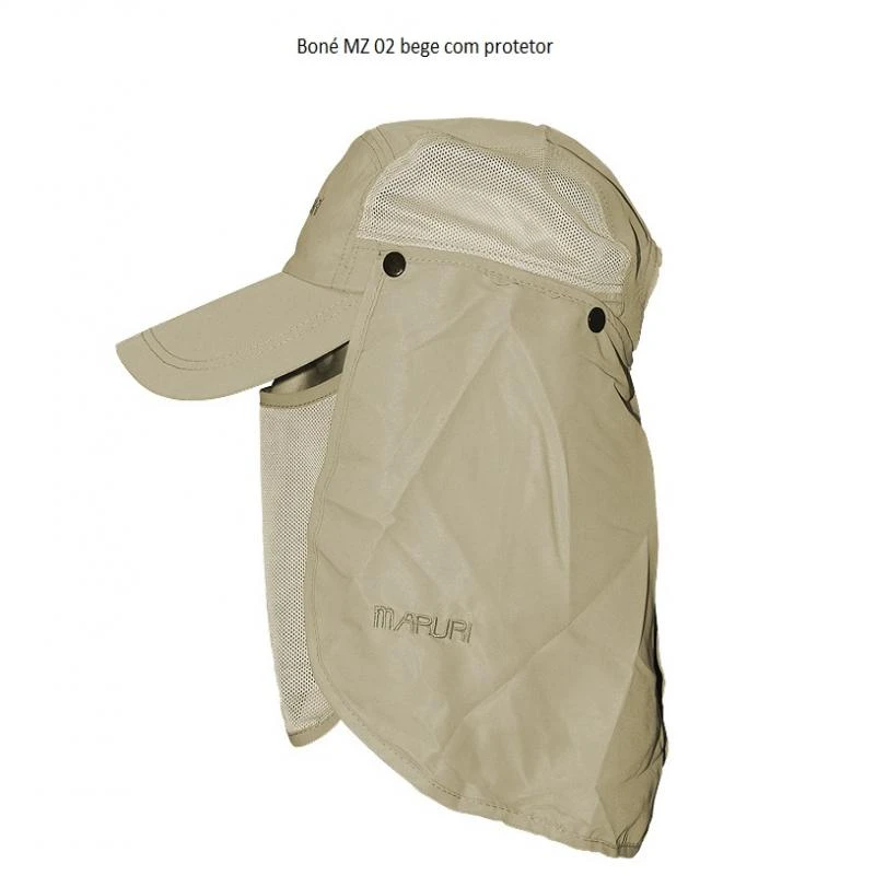 Boné MZ 02 bege com protetor