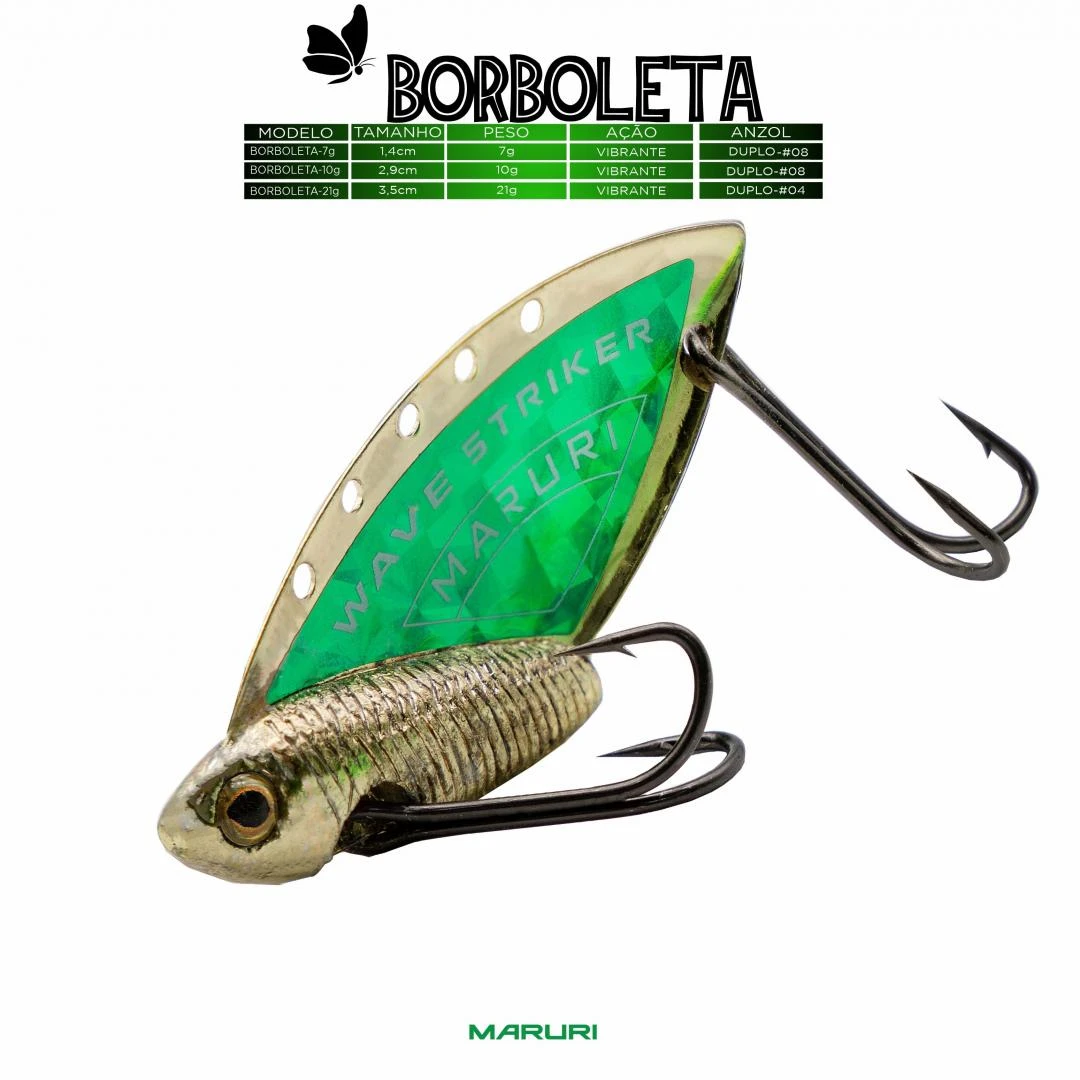 Spinner Borboleta 7, 10 e 21g