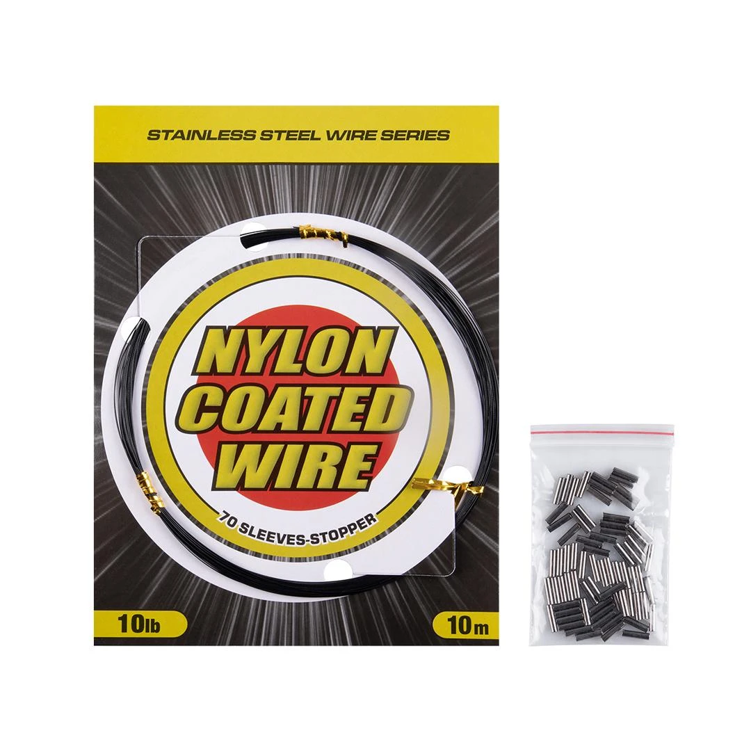 Cabo de aço preto 10 m 70 luvas