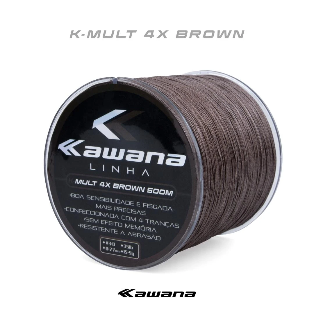 Linha Kawana 4x BROWN 500m - $5,50