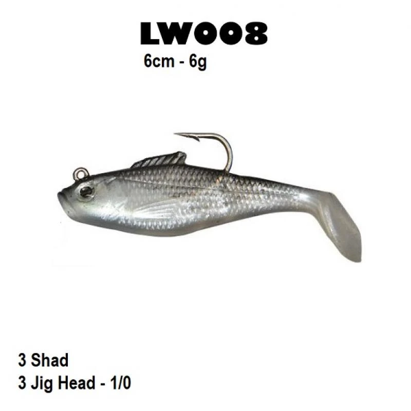 Isca Soft LW008 com 6cm - 6g - 3pçs