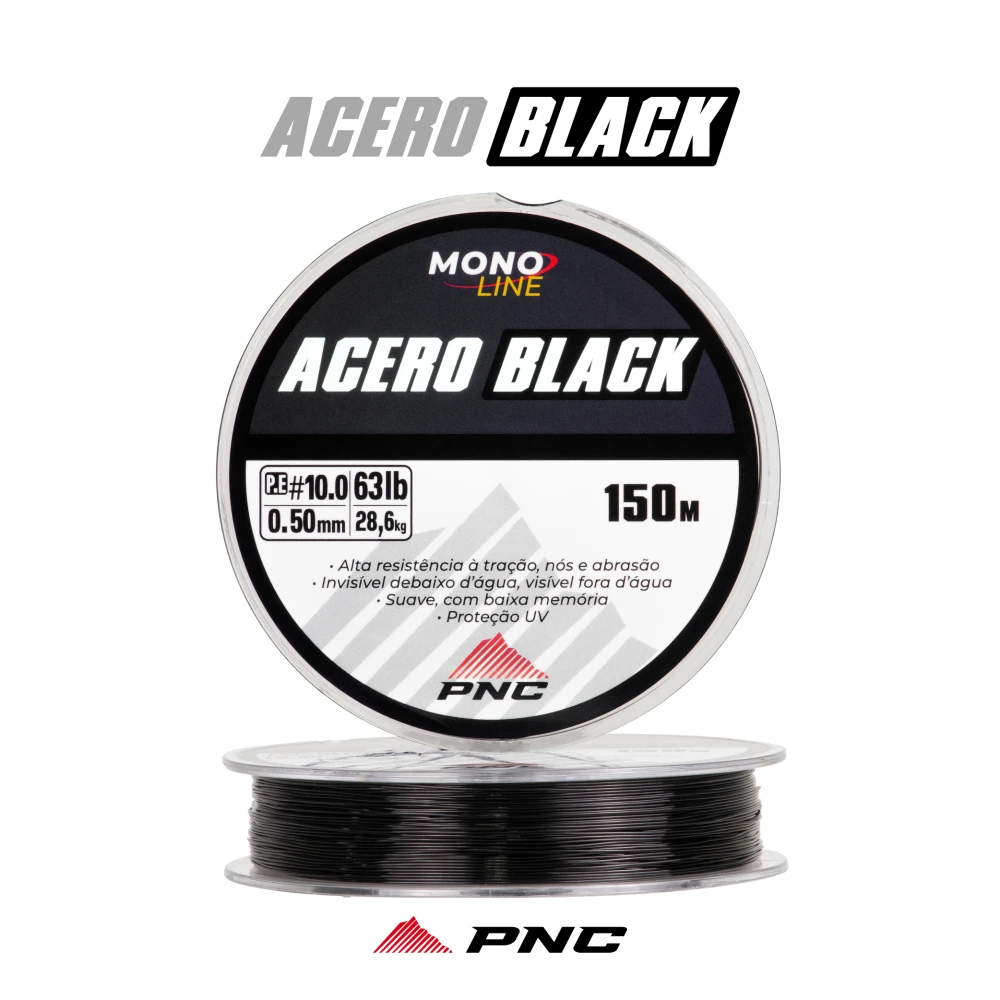 Linha PNC Açero BLACK 300m de 0.15 a 0.60mm