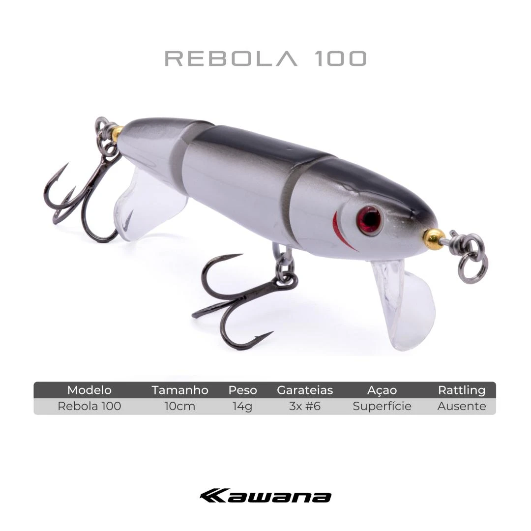 Isca de Superficíe KW REBOLA 100 - 10cm - 14g - $2,48