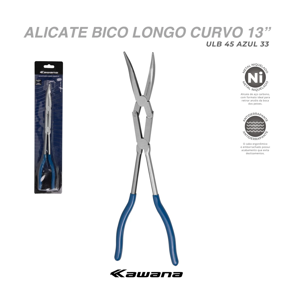 Alicate Bico Torto  Ultra Longo Azul 33cm 13"