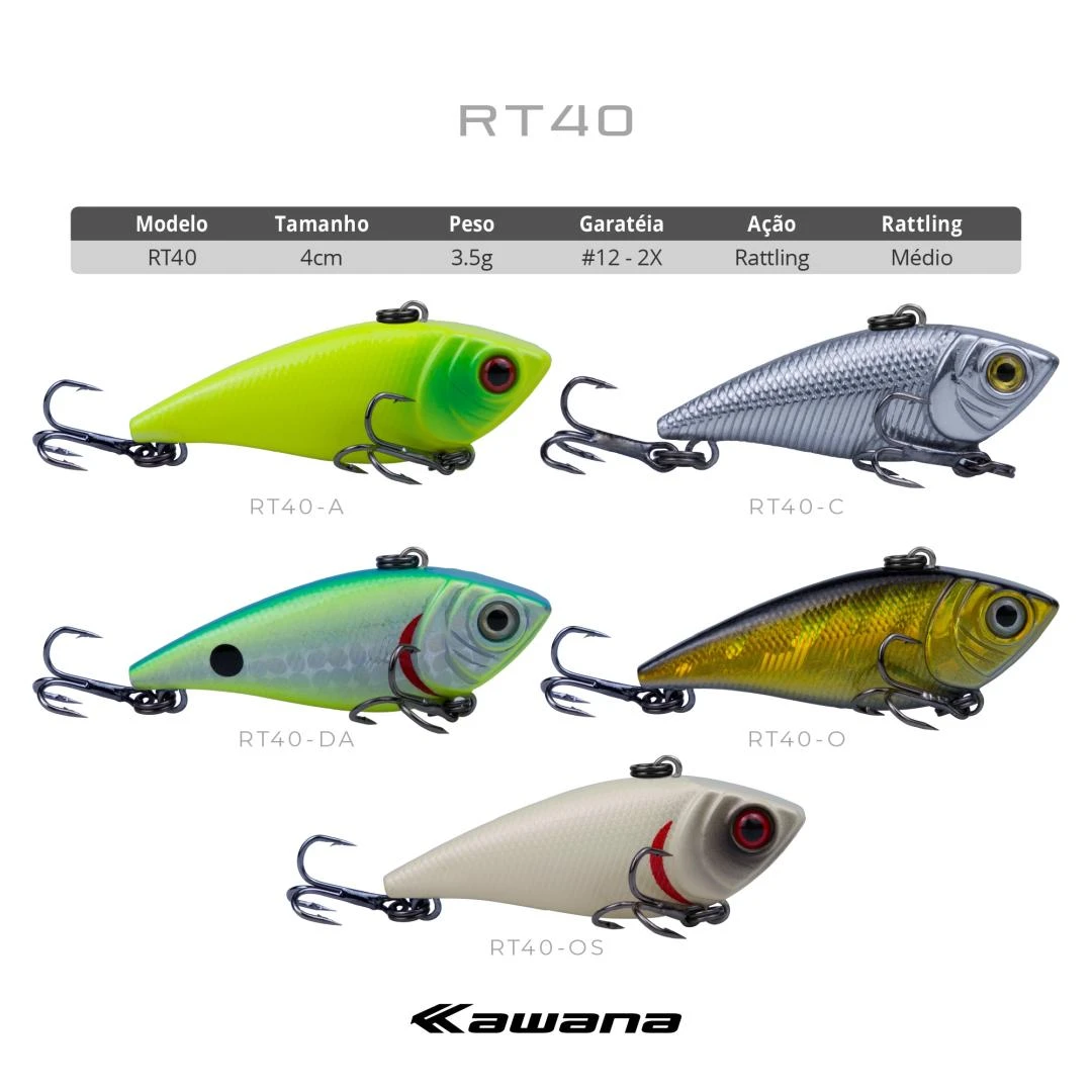 Isca de fundo RT40 - 4cm - 3.5g - RATTLING $1,45