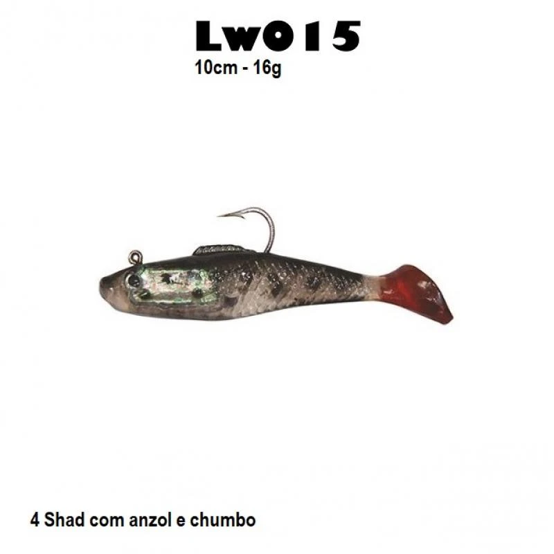 Isca Soft LW015 com 10cm - 16g - 4pçs