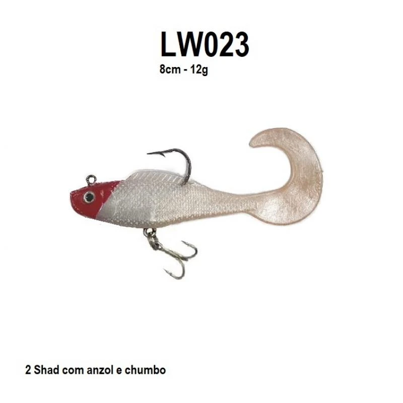 Isca Soft LW023 com 8cm - 12g - 2pçs