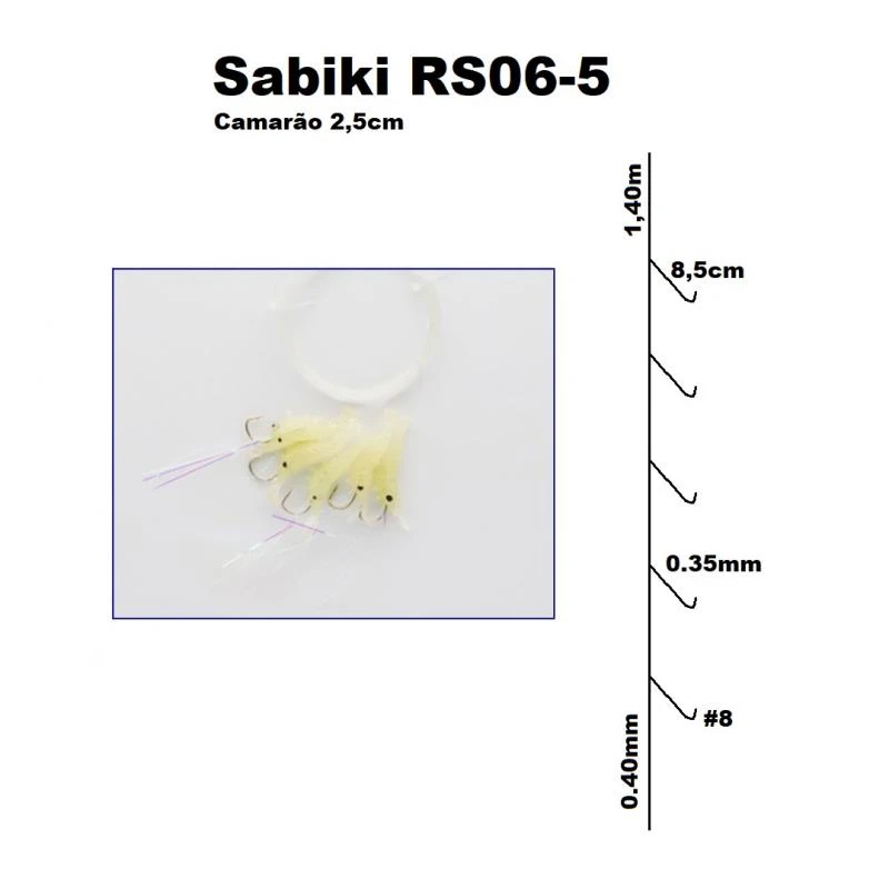 Isca Sabiki RS06-5 - Camarão -#8