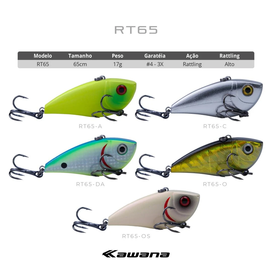 Isca de fundo RT65 - 6.5cm - 17g - RATTLING - $ 1,50