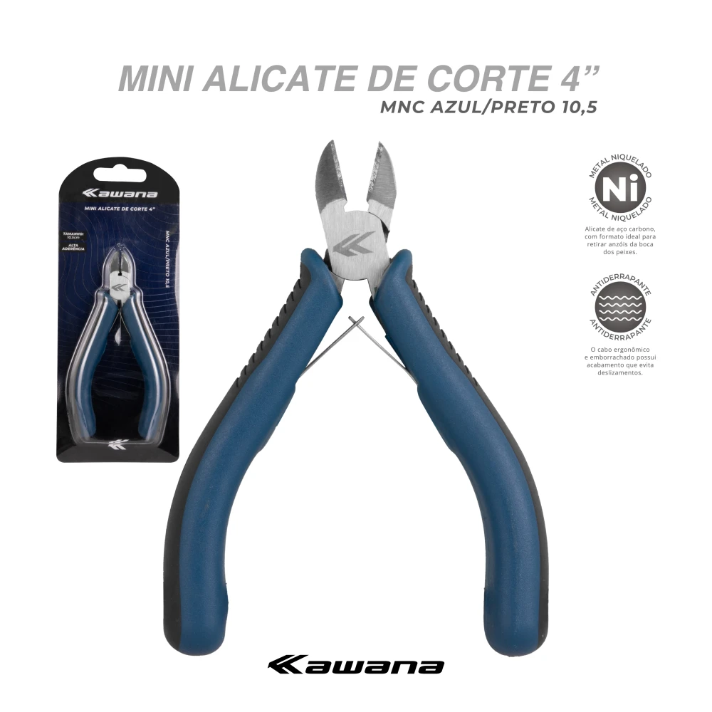 Alicate Corte Mini Azul 11cm 4"