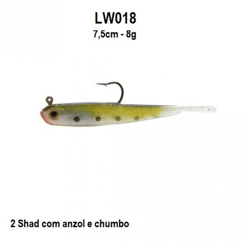 Isca Soft LW018 com 7,5cm - 8g - 2pçs