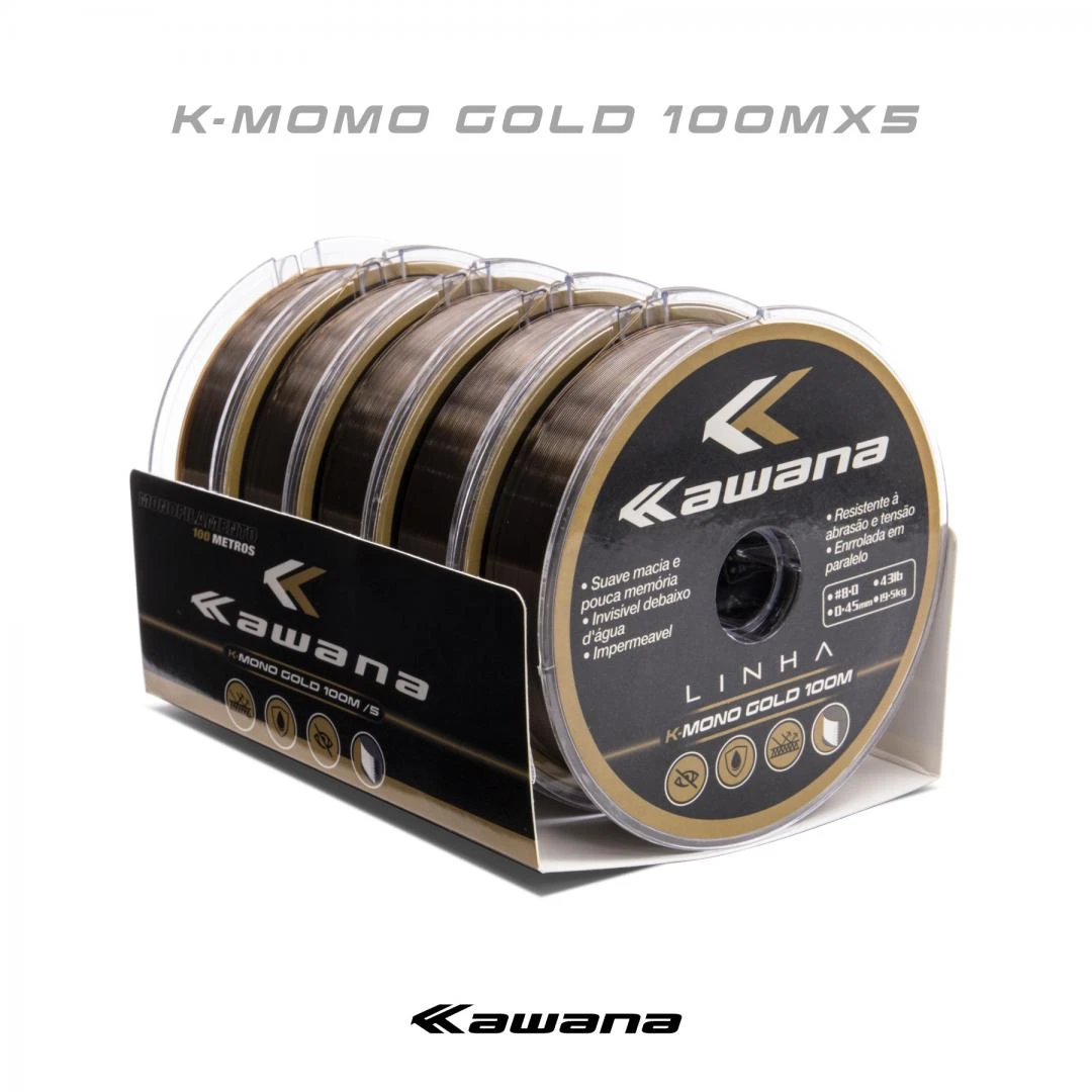Linha Kawana K- Mono Gold 100m x 5 = 500m -$ 4.04 ATÉ 7.40